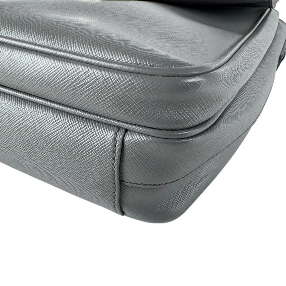 PRADA Gray Leather Shoulder Bag - Picture 9 of 13